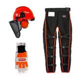 Oregon Sikkerhedssæt, Chaps handsker og hjelm	- OR-574742A - Sikkerhedssæt til motosavsbrugere, pakke med handsker, chaps spændes uden på dine bukser, hjelm med høreværn og visir.<br>OR-574742A